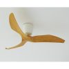 Aeratron FR Three Blade 50" White Canopy - Woodgrain Light DC Ceiling Fan, light adaptable with remote control