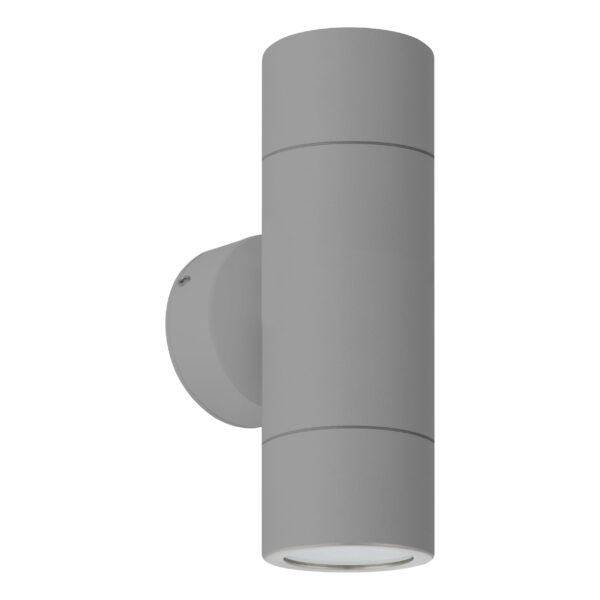 Fremantle Up/Down Exterior Wall Light Silver - Harvey Norman Lighting