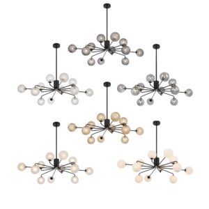 Felton 12 Light Pendant Black