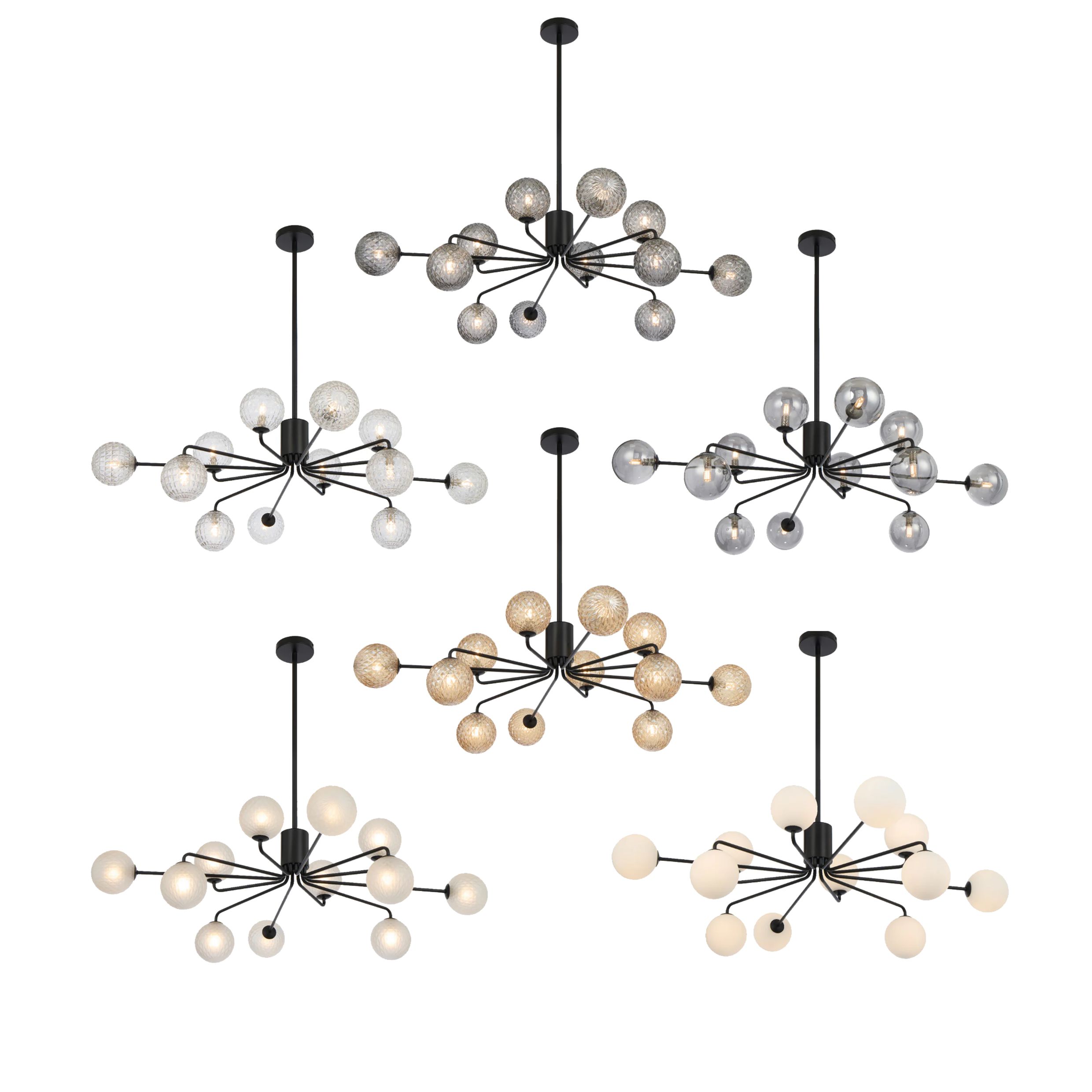 Felton 12 Light Pendant Black Felton 12 Light Pendant Black