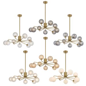 Felton 9 Light Pendant Antique Gold