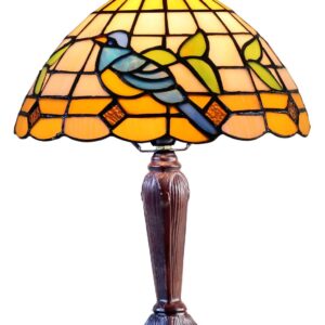 Aya Small Bluebird Leadlight Table Lamp