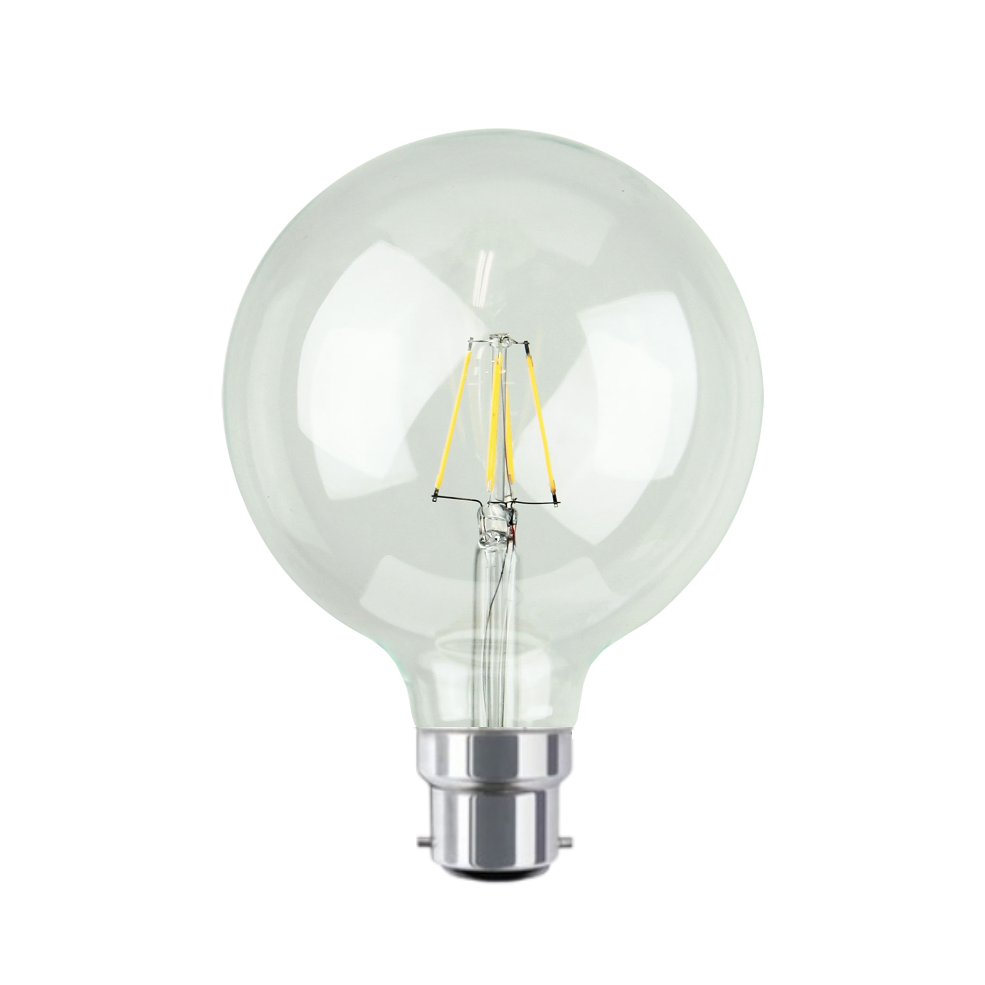 Clear 4w LED Filament G125 B22 Globe Clear 4w LED Filament G125 B22 Globe