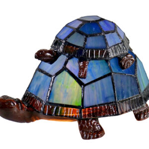 Piggyback Leadlight Turtle Lamp